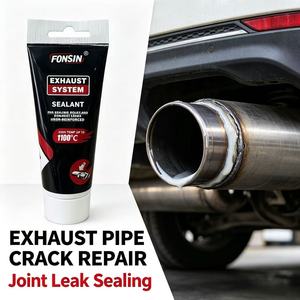 FONSIN 1100 ℃   Scellant d'étanchéité haute température 75g, pâte grise, pour les fuites des systèmes d'échappement automobile et la réparation des dommages aux joints - Product Image 3