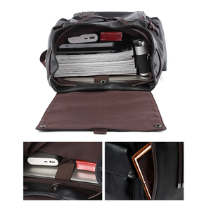 Large Capacity Business <strong>Backpack</strong> for Men Leather Laptop Computer <strong>Backpack</strong> Suitable for 15.6-inch Laptop - Product Image 3