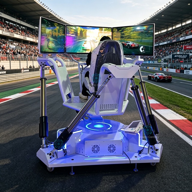 6-Axis Motion Racing Simulator Cockpit Hydraulic SeatCar VR Game Machine Arcade Sim Racing Truck Driving 6 Dof Dynamic Platform