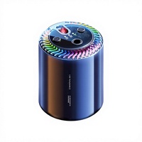 Diffuseur d'aromathérapie pour voiture en métal à commande vocale, design porte-gobelet ciel étoilé haut de gamme, élimination des odeurs, longue durée