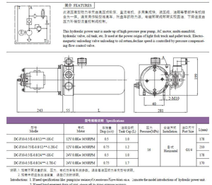 משאבת יד שלט רחוק יחידת כוח הידראולית בנייה מפלדה יצוקה 2 כוחות סוס עבור משאית כננת נגרר יעילות גבוהה - Product Image 4