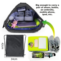 Sac de sport en polyester imperméable avec cordon de serrage, personnalisable, promotionnel, en gros, par Zhongjin