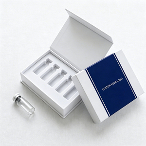 Boîte à sérum personnalisée style tiroir en papier d'art avec vernis sélectif UV, emballage de crème pour le visage, ensemble de présentation de maquillage pour la vente au détail, faible MOQ, OEM, ODM - Product Image 2
