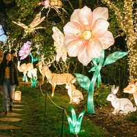 Decoración Interactiva de Faroles para Parques de Atracciones, para Uso en Interiores/Exteriores, Espectáculo de Luces para Parques Temáticos Navideños