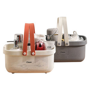 New Arrival Plastic Shower Storage Basket Shower Caddy Tote Storage organizer Holder with Portable Handles