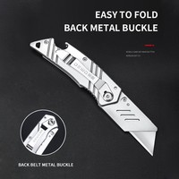 DEWO DW86 Pro couteau utilitaire pliant Portable épaissi tout acier argent étanche porte-couteau antirouille survie en plein air