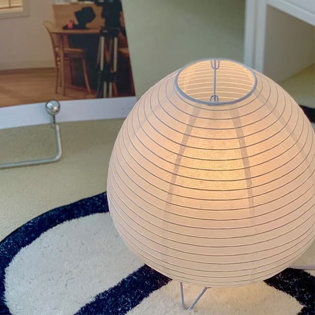 Modern Hotel Simple Lanterns Floor Light Natural Paper Lampshade Mental Holder Chinese Rice Paper Lamp