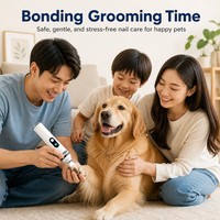 Outil de coupe-griffes pour animaux de compagnie avec aérations de refoulement de chaleur pour garder le moteur au frais pendant l'utilisation, idéal pour les animaux ayant des griffes timides et épaisses, ensemble de coupe-griffes.