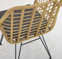 Moderne en rotin tissé à la main confortable café table de chaise