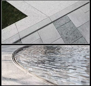 Canaux de drainage linéaires en acier inoxydable à haut débit pour l'aménagement paysager extérieur, canal de drainage en forme de U - Product Image 4