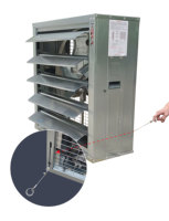 Ventilation électrique de ferme avicole Ventilateur d'extraction de serre 1000 Marteau AC Grand flux d'air Extracteur mural carré Industriel Axial