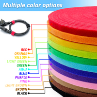 Sangles de palettes auto-adhésives réutilisables en nylon pur robuste et coloré, attaches de câbles super élastiques à boucles auto-agrippantes double face