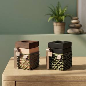 Hand-Made Eco-friendly Wooden Incense Burner Woven Basket Design Aromatic Use All-Season Home Decor Ramadan <b>Eid</b> <b>Gift</b> Unique - Product Image 1