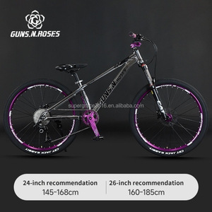 Bicicleta de Montaña con Ruedas de 24/26 Pulgadas, Horquilla de Aleación de Aluminio con Suspensión, Capacidad de Carga de 75 kg, 8 Velocidades, Frenos de Disco Dobles para Descenso - Product Image 4