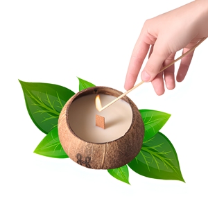 Los Más Vendidos Eco2go Vietnam, Recipientes para Velas de Cáscara de Coco, 100% Naturales, Hechos a Mano, Ecológicos, Orgánicos, Decoración para el Hogar de Acción de Gracias - Product Image 5