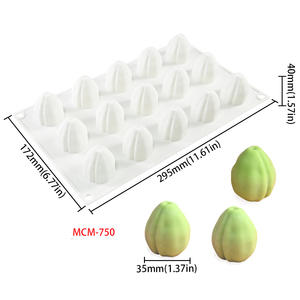 Moule en silicone 3D pour gâteau mousse mangue-citron, crème glacée aux framboises, écologique et compatible lave-vaisselle - Product Image 5