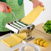 Machine à pâtes manuelle FONHON en acier inoxydable pour usage domestique, mini-machine à nouilles avec réglage 7 vitesses, logo personnalisé, vente en gros
