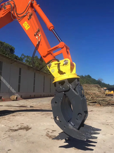 360 डिग्री घूर्णन खुदाई निर्माण मशीनरी संलग्न हाइड्रोलिक लॉग ग्रपल पत्थर हड़प - Product Image 4