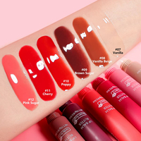 Huile à lèvres hydratante teintée au beurre végétalien en tube souple, soin fruité, effet éclat, marque privée, baume à lèvres végétalien brillant, vente en gros