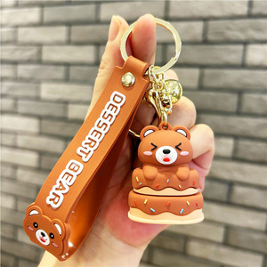 พวงกุญแจยางรูปหมีทำจากพีวีซีนิ่มลายการ์ตูนพวงกุญแจยาง2D/3D ออกแบบโลโก้ได้ตามต้องการ - Product Image 4