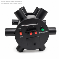 Machine à Fontaine d'Étincelles Froides Rotative Ronde, Machine à Feux d'Artifice Tournante sans Fil avec Télécommande pour Effets Scéniques de Mariage et de Fête