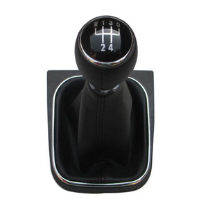 Car Gear <b>Shift</b> <b>Knob</b> For Volkswagen Sagitar Black Leather Grain Ergonomic Design - Product Image 1
