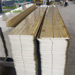 Metal Carved PU <strong>Sandwich</strong> <strong>Panel</strong> Siding <strong>Panels</strong> Exterior Wall Insulated and Decorative <strong>Polyurethane</strong> Foam <strong>Panels</strong> With Insulation - Product Image 3