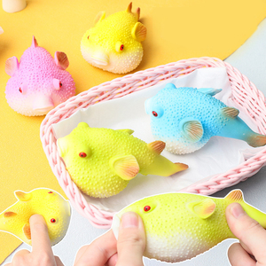 Most Popular TPR Cartoon Ocean Animal Puffer Fish Squishy Promotional Gift Decompression <b>Squeeze</b> Toys for Kids and Adults - Product Image 1