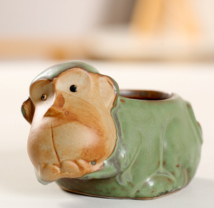 Maceta suculenta de dibujos animados al por mayor para decoración macetas pequeñas de animales de cerámica para decoración de jardín uso doméstico - Product Image 3