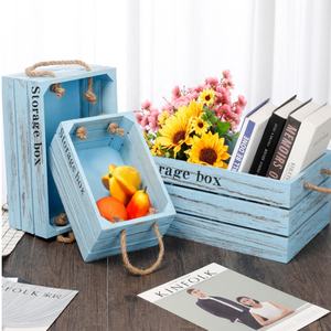 Logo en bois personnalisé Boîte de rangement pour légumes en bois non fini <span class=keywords><strong>Caisse</strong></span> en bois bon marché - Product Image 3