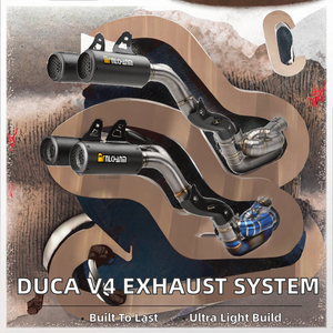 Nouveau système d'échappement de moto Duca V4, modification en alliage de titane, section complète, Panigale V4/V4S, acier inoxydable, boîte de rue - Product Image 2