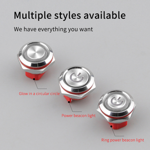 WD12/16/19/22/mm Short-travel Waterproof Metal Button <strong>Switch</strong>, Ring-shaped <strong>Led</strong> Light <strong>with</strong> RGB Three-color Common Positive Pole - Product Image 4
