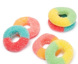 Anillos de goma de <span class=keywords><strong>cereza</strong></span> roja recubiertos de azúcar de alta calidad, dulces y masticables - Product Image 6