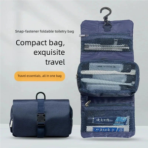 Trousse <span class=keywords><strong>de</strong></span> <span class=keywords><strong>Toilette</strong></span> Suspendue Pliable pour Voyage, <span class=keywords><strong>Kit</strong></span> <span class=keywords><strong>de</strong></span> Douche avec Crochet, Sac <span class=keywords><strong>de</strong></span> Lavage Anti-Fuite, Organisateur Extensible pour Articles <span class=keywords><strong>de</strong></span> <span class=keywords><strong>Toilette</strong></span> - Product Image 6