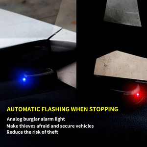 Xe fa-ke An ninh ánh sáng năng lượng mặt trời Powered mô phỏng báo động giả không dây cảnh báo chống trộm thận trọng Đèn <span class=keywords><strong>LED</strong></span> nhấp nháy IM-itation - Product Image 3