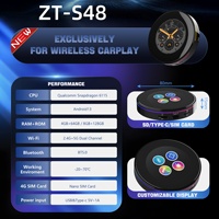 ZESTECH Quallcom Smart sans fil Carplay Ai Box Carplay Android Auto Adaptateur sans fil Carplay AI Box pour voitures Media