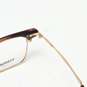 Titanium Rectangle Full Rim Eyeglasses Frames Unisex Lightweight Vision Correction Adult <b>Eyewear</b> Solid Color - Product Image 3