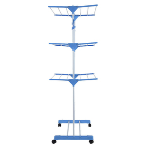 SANIPRO Séchoir à <span class=keywords><strong>linge</strong></span> pliable multifonctionnel à <span class=keywords><strong>poteau</strong></span> unique avec ailes, <span class=keywords><strong>pour</strong></span> intérieur et extérieur - Product Image 3