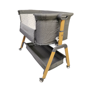 Full-Mesh Sides 3-in-1 Baby Bassinet <strong>Bedside</strong> Co-Sleeper with Mattress,Soft Breathable <strong>Sheet</strong>, Height Adjust, Stable Secure <strong>Crib</strong> - Product Image 5