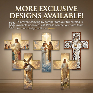 Croce di Gesù illuminata con intagli intricati, pittura luminosa a LED su legno, decorazione da parete per la casa cristiana. - Product Image 5