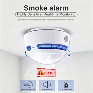 Détecteur <span class=keywords><strong>de</strong></span> fumée et <span class=keywords><strong>de</strong></span> chaleur sans fil <span class=keywords><strong>interconnecté</strong></span> UL217 avec alerte par application et fixation au plafond pour la sécurité résidentielle - Product Image 5