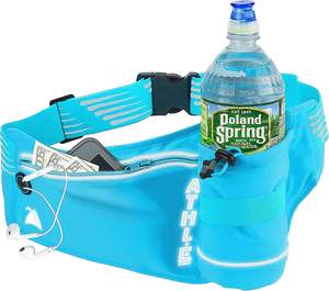 Paquete de cintura de hidratación de muestra gratis con soporte para botella de agua y puerto para auriculares para hombres y mujeres, riñonera reflectante - Product Image 4