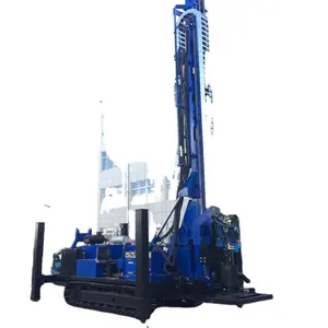 600m deep Diesel water borehole drilling rig machine with Rotary head for water drilling