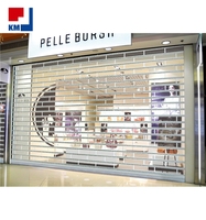 Porte à enroulement transparente automatique commerciale, porte à enroulement électrique extérieure pour supermarché