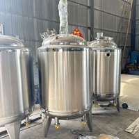 Cuve de mélange liquide en acier inoxydable avec agitateur, cuve de mélange chauffée électriquement, cuve de mélange à double enveloppe en acier inoxydable