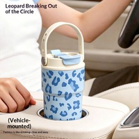 Nouvelle arrivée : Tasse isotherme à imprimé léopard, design élégant en acier inoxydable 316, isolation thermique de 6 à 12 heures, portable