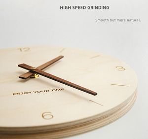 Horloge murale en bois avec corde, style nordique, silencieuse, sans tic-tac, décoration pour la maison, le salon, la chambre, la cuisine, le bureau, fournisseur - Product Image 3