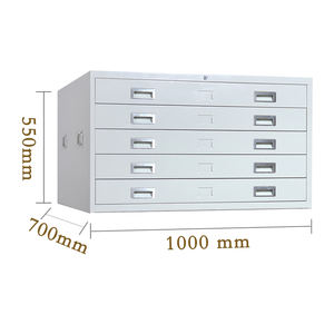 Sistema de Almacenamiento Móvil con Estantes, Archivadores Metálicos, Armario para Mapas de Papel A0, Armario de Acero con Estructura Densa, Estantería Móvil para Planos - Product Image 6