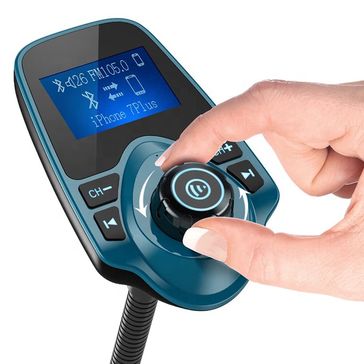 Автомобильный беспроводной FM-трансмиттер T10D, mp3-плеер с двумя USB-портами, дисплей 1,3 дюйма, беспроводной адаптер с выходом 5 в 2,1