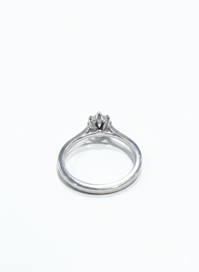 Classic Lab Grown Diamond <b>Solitaire</b> <b>Ring</b> 925 <b>Silver</b> / 10KT 14KT 18KT White Gold Finish Elegant Engagement Jewelry - Product Image 2